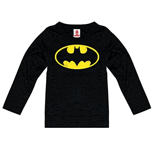 Logoshirt® DC Comics I Batman I Logo I Langarmshirt Print I Kinder I Mädchen & Jungen I schwarz I Lizenziertes Originaldesign I Größe 104 von Logoshirt