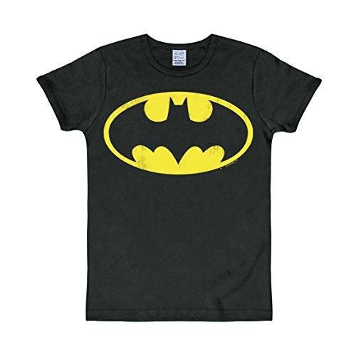 Logoshirt® DC Comics I Batman I Logo I T-Shirt Print I Damen & Herren I kurzärmlig I schwarz I Lizenziertes Originaldesign I Größe M von Logoshirt