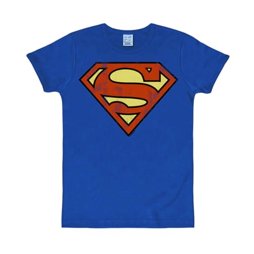 Logoshirt® DC Comics I Superman I Logo I T-Shirt Print I Damen & Herren I kurzärmlig I blau I Lizenziertes Originaldesign I Größe M von Logoshirt