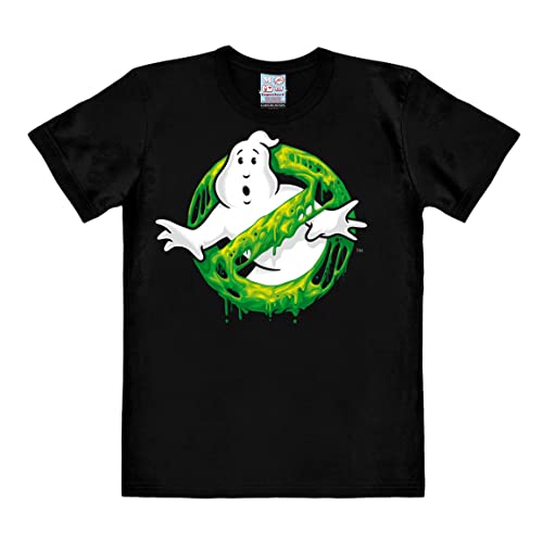 Logoshirt® Ghostbusters I Keine Geister I Slime Logo I T-Shirt Print I Damen & Herren I kurzärmlig I schwarz I Lizenziertes Originaldesign I Größe 4XL von Logoshirt