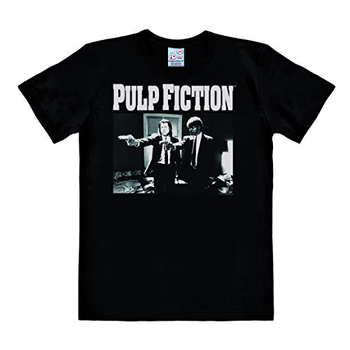 Logoshirt® Pulp Fiction I Vincent Vega & Jules Winnfield I T-Shirt Print I Damen & Herren I kurzärmlig I schwarz I Lizenziertes Originaldesign I Größe M von Logoshirt