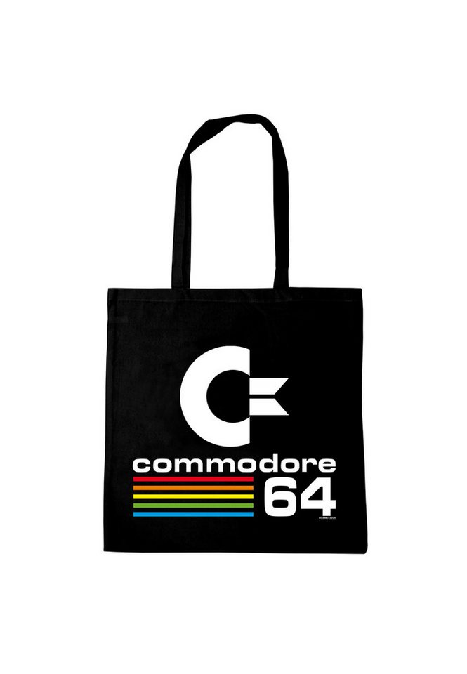 LOGOSHIRT Henkeltasche Commodore 64 Logo, mit coolem Motiv von LOGOSHIRT