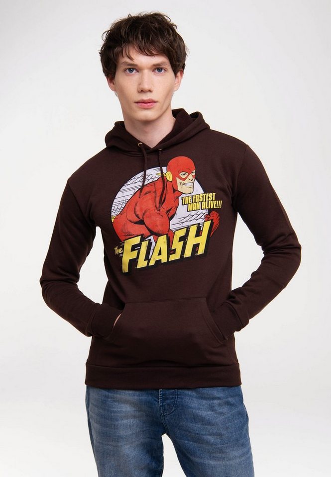 LOGOSHIRT Kapuzensweatshirt DC Comics - Flash, Fastest Man Alive mit lizenziertem Print von LOGOSHIRT