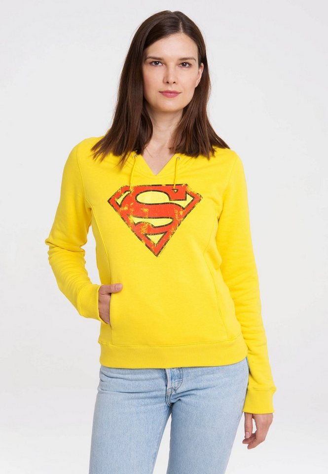 LOGOSHIRT Kapuzensweatshirt DC Comics - Superman mit lizenziertem Print von LOGOSHIRT