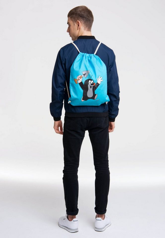 LOGOSHIRT Kulturbeutel Turnbeutel Der kleine Maulwurf - Juhu, mit tollem Printmotiv von LOGOSHIRT