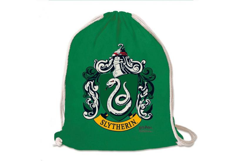 LOGOSHIRT Kulturbeutel Turnbeutel Harry Potter - Slytherin, mit Slytherin-Wappen von LOGOSHIRT