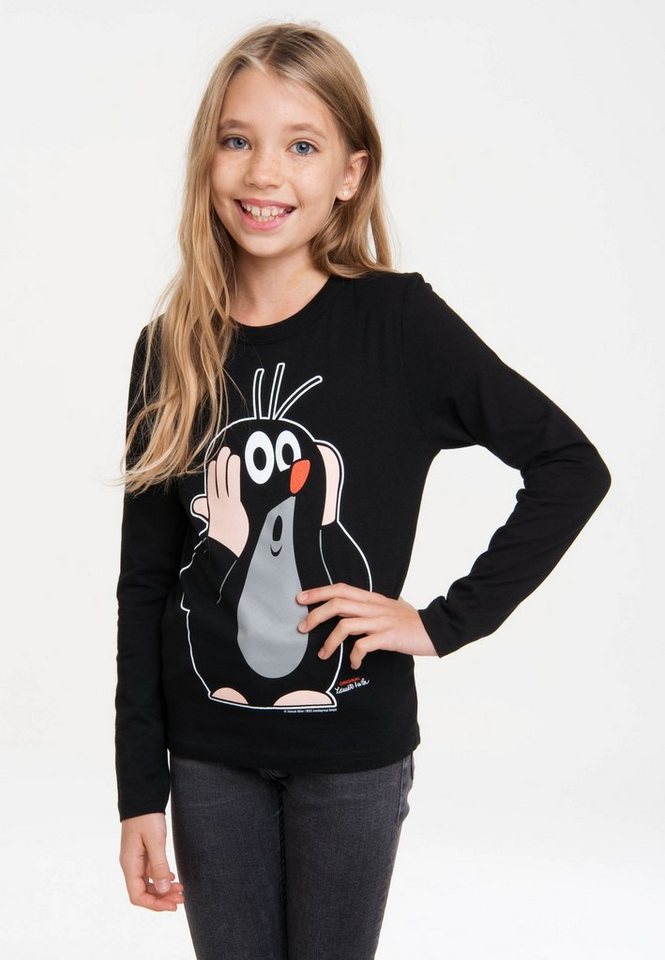 LOGOSHIRT Langarmshirt Der kleine Maulwurf mit lizenziertem Print von LOGOSHIRT