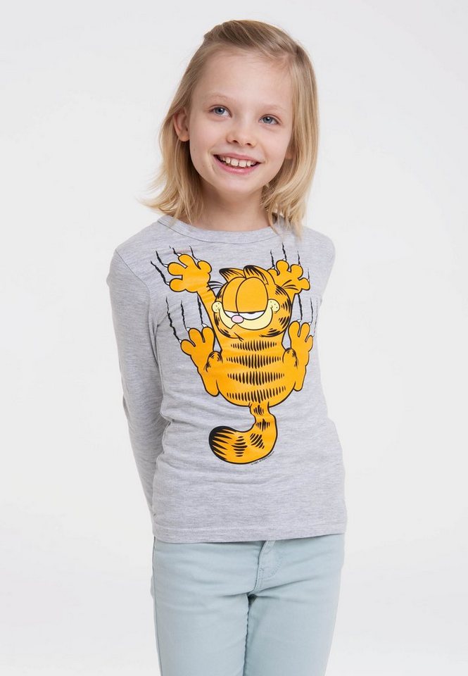 LOGOSHIRT Langarmshirt Garfield mit lässigem Frontprint von LOGOSHIRT