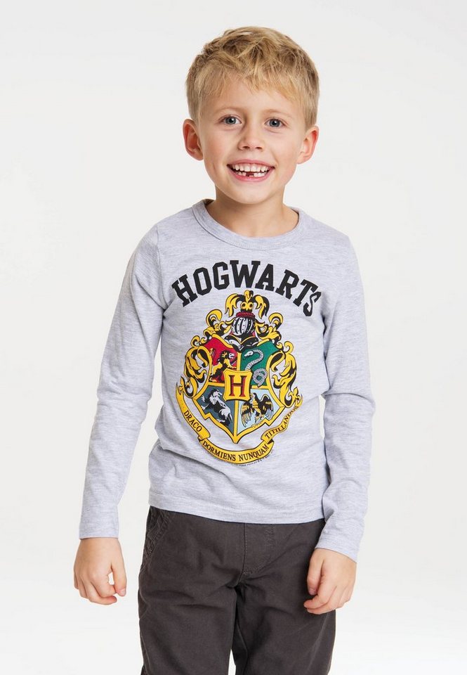 LOGOSHIRT Langarmshirt Hogwarts mit detailliertem Print von LOGOSHIRT