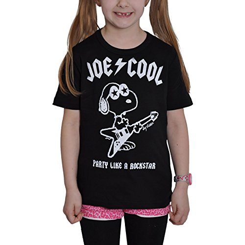 Logoshirt® Peanuts I Snoopy I Joe Cool I Rockstar I T-Shirt Print I Kinder I Mädchen & Jungen I kurzärmlig I schwarz I Lizenziertes Originaldesign I Größe 158/164 von Logoshirt