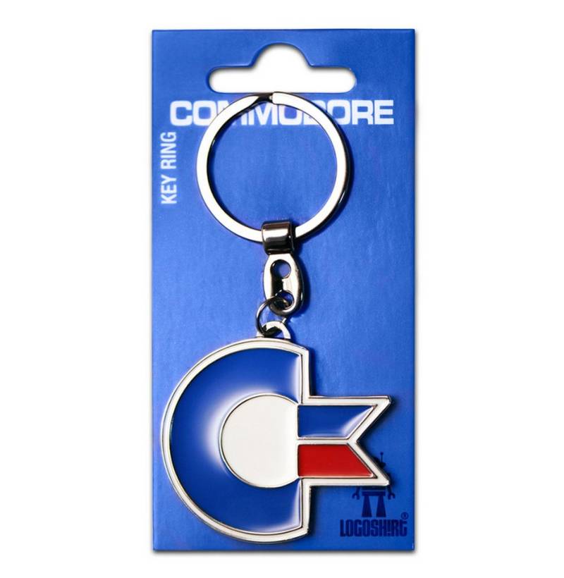 LOGOSHIRT Schlüsselanhänger, mit Nerd Commodore C64-Logo von LOGOSHIRT