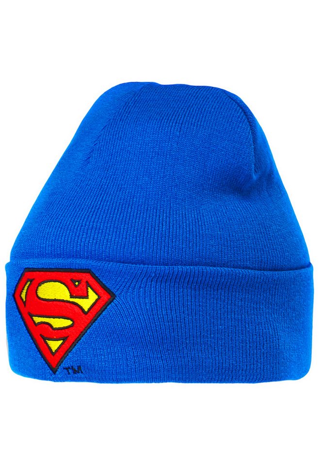 LOGOSHIRT Strickmütze mit Superman-Logo von LOGOSHIRT