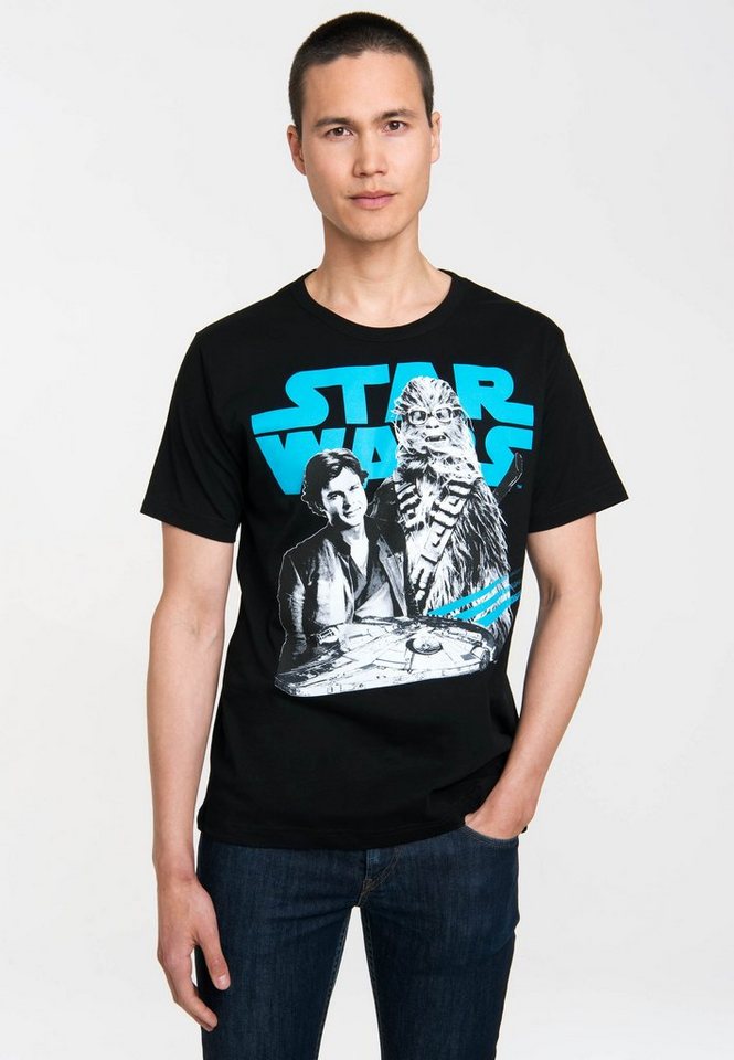 LOGOSHIRT T-Shirt A Star Wars Story Han Solo & Chewbacca mit auffälligem Print von LOGOSHIRT