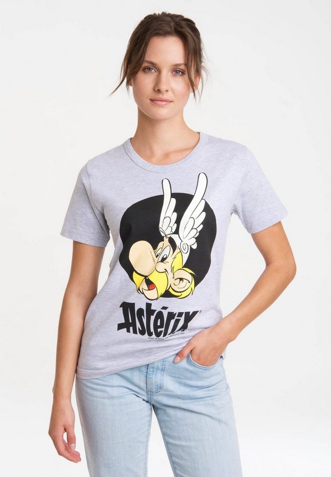 LOGOSHIRT T-Shirt Asterix der Gallier - Asterix Portrait mit lizenziertem Print von LOGOSHIRT