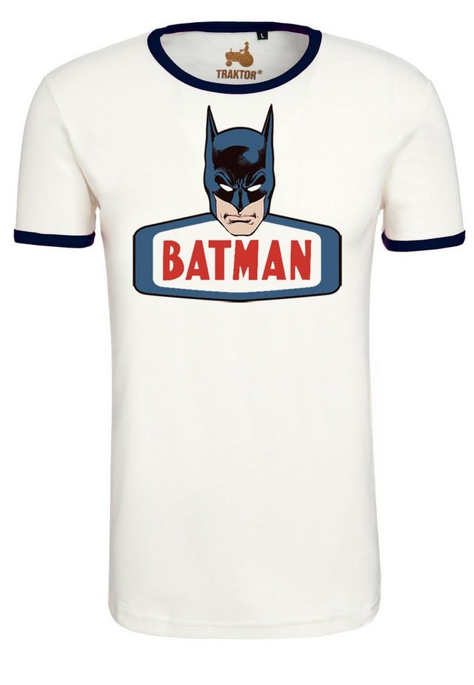 LOGOSHIRT T-Shirt Batman Face mit trendigem Superhelden-Print von LOGOSHIRT
