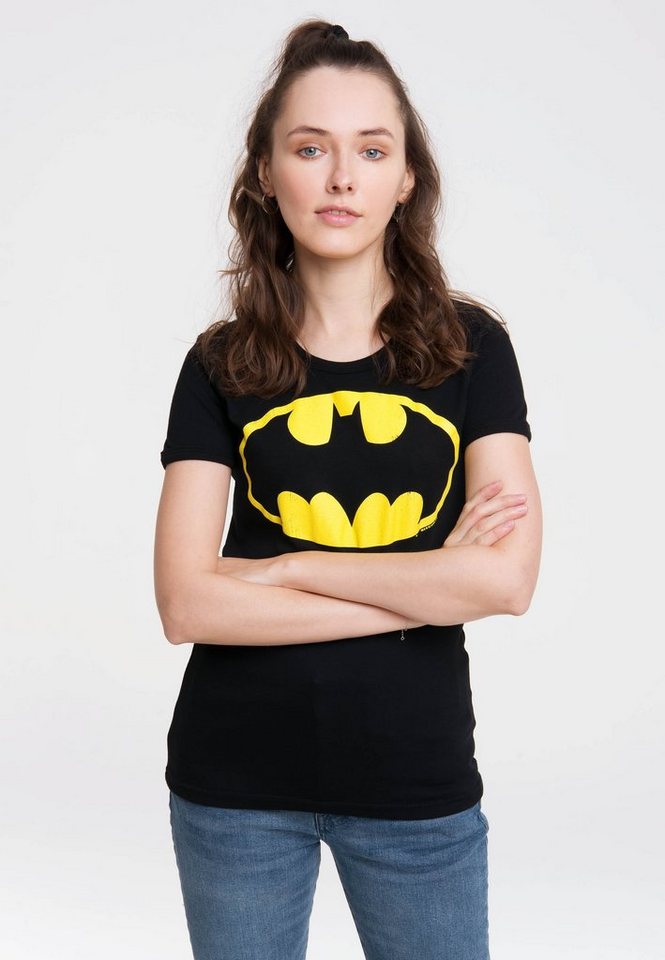 LOGOSHIRT T-Shirt Batman-Logo mit lizenziertem Originaldesign von LOGOSHIRT