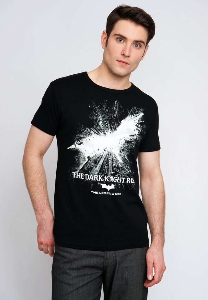 LOGOSHIRT T-Shirt Batman The Dark Knight Rises mit tollem Batman-Logo von LOGOSHIRT