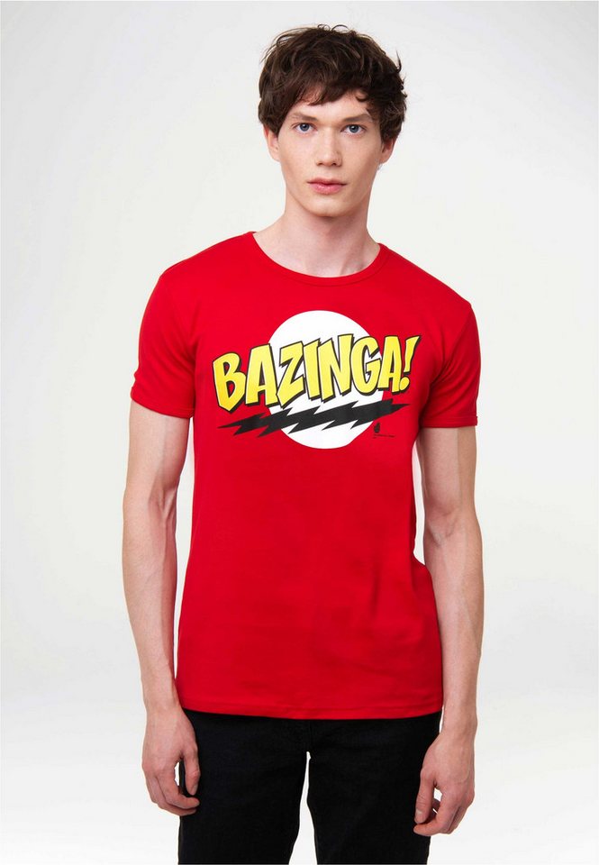 LOGOSHIRT T-Shirt Big Bang Theory, Bazinga mit coolem Frontprint von LOGOSHIRT