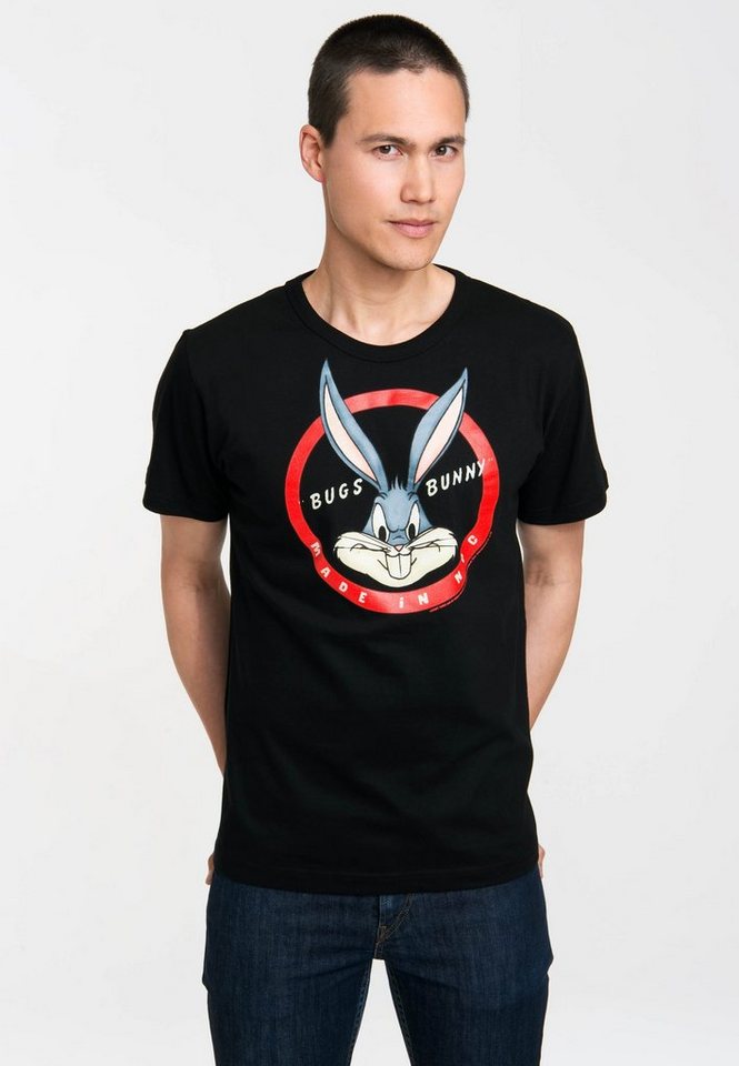 LOGOSHIRT T-Shirt Bugs Bunny Made In NYC mit tollem Bugs Bunny-Print von LOGOSHIRT