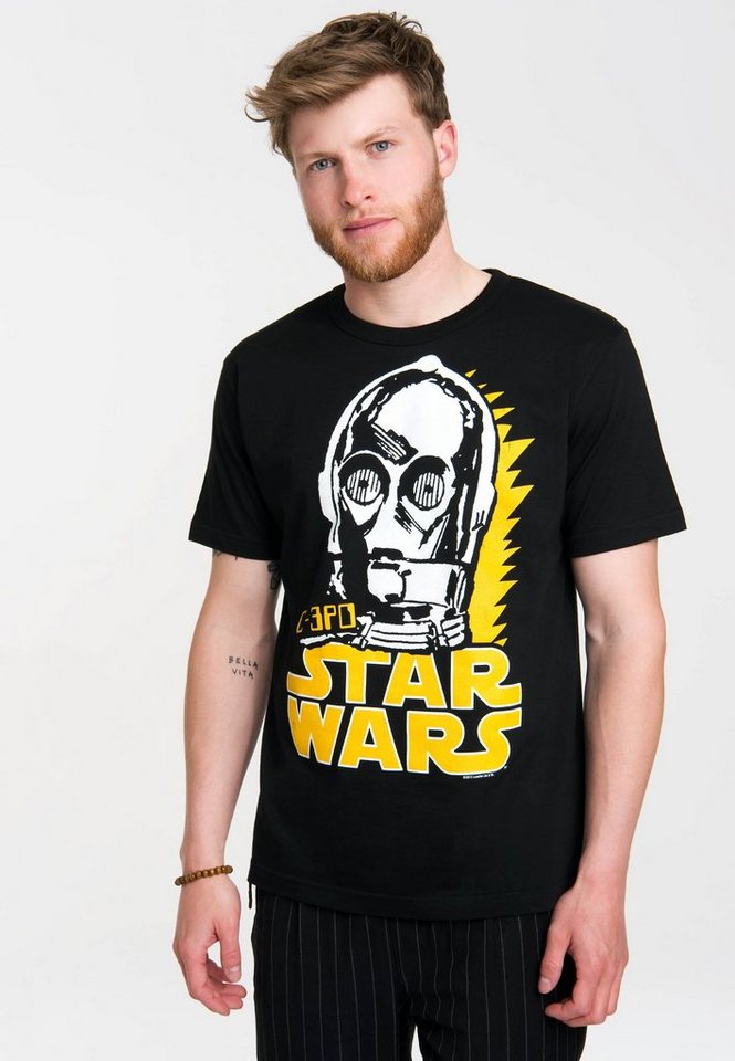 LOGOSHIRT T-Shirt C-3PO - Krieg der Sterne mit coolem Frontprint von LOGOSHIRT