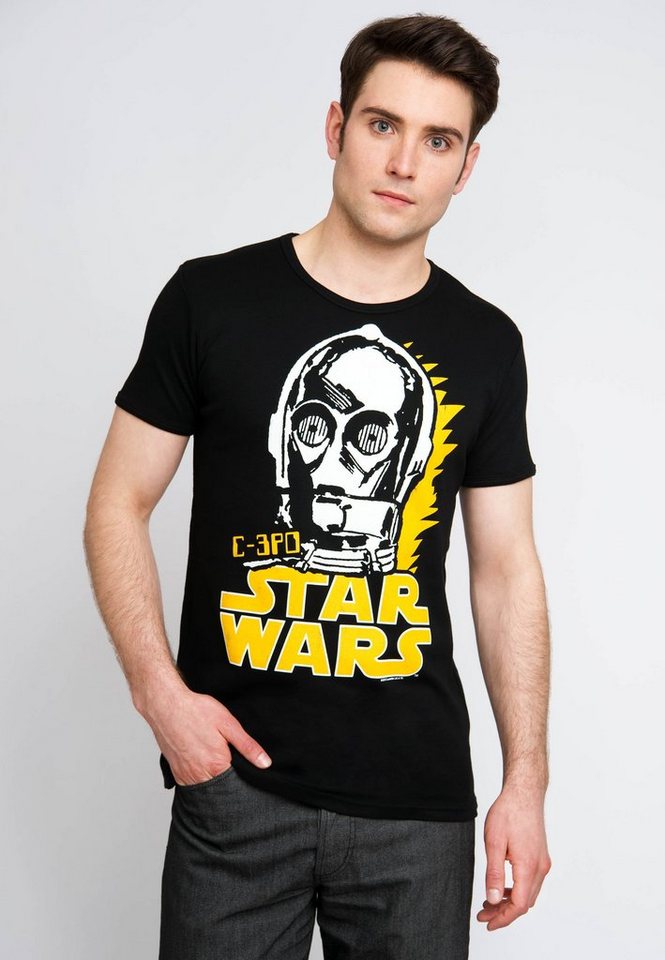 LOGOSHIRT T-Shirt C-3PO mit C-3PO-Print von LOGOSHIRT