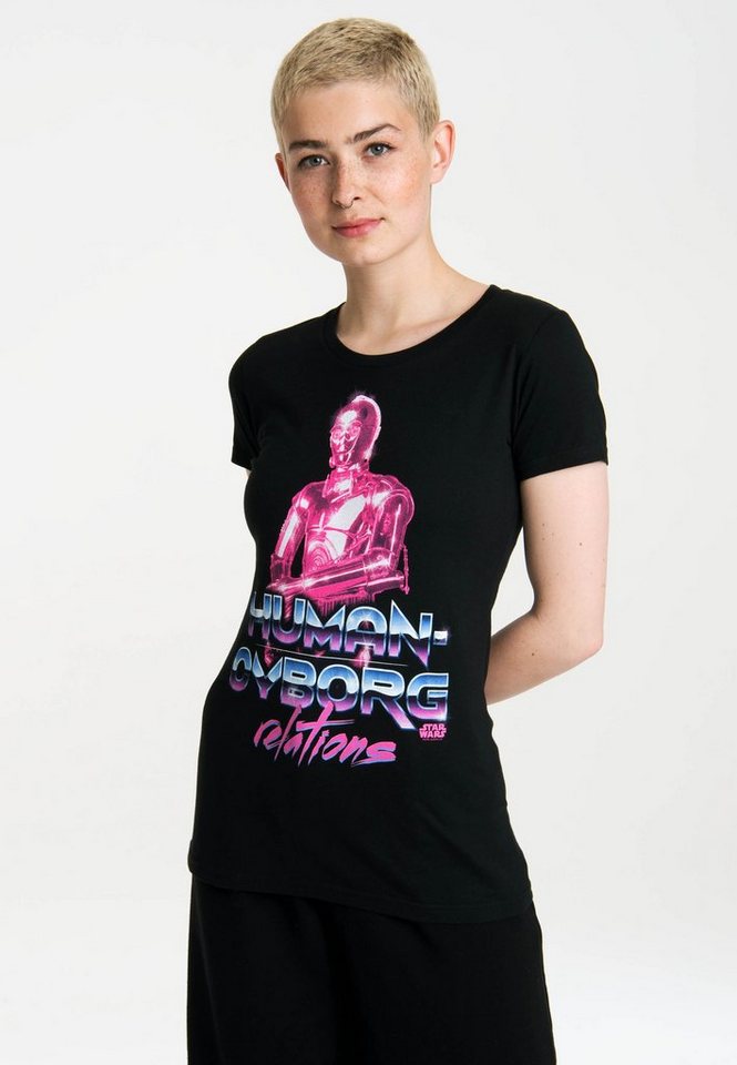 LOGOSHIRT T-Shirt C-3PO mit tollem Frontprint von LOGOSHIRT