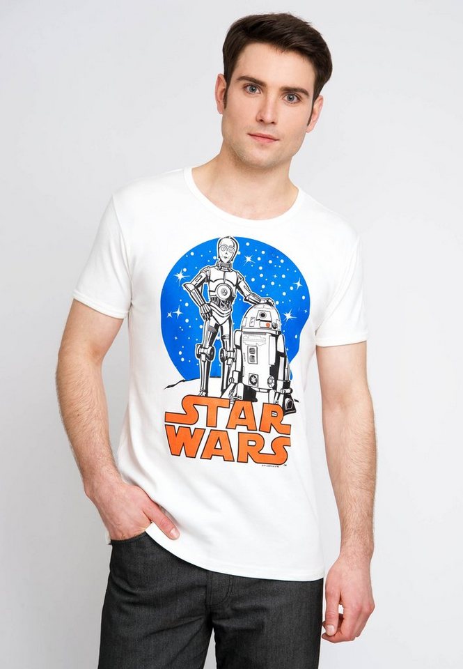 LOGOSHIRT T-Shirt C-3PO & R2-D2 mit lizenzierten Originaldesign von LOGOSHIRT