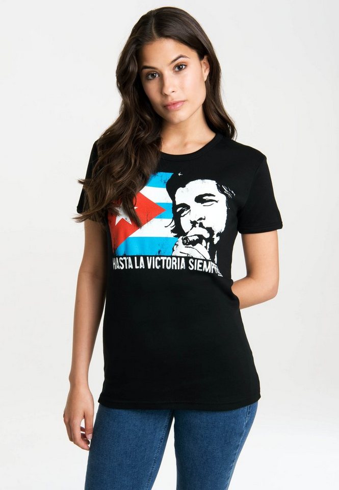 LOGOSHIRT T-Shirt Che - Cuban Flag mit lizenziertem Originaldesign von LOGOSHIRT