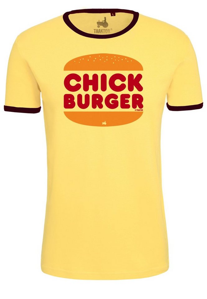 LOGOSHIRT T-Shirt Chick Burger mit lustigem Print von LOGOSHIRT