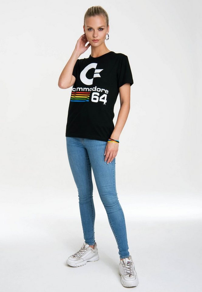 LOGOSHIRT T-Shirt Commodore C64 mit lizenziertem Originaldesign von LOGOSHIRT