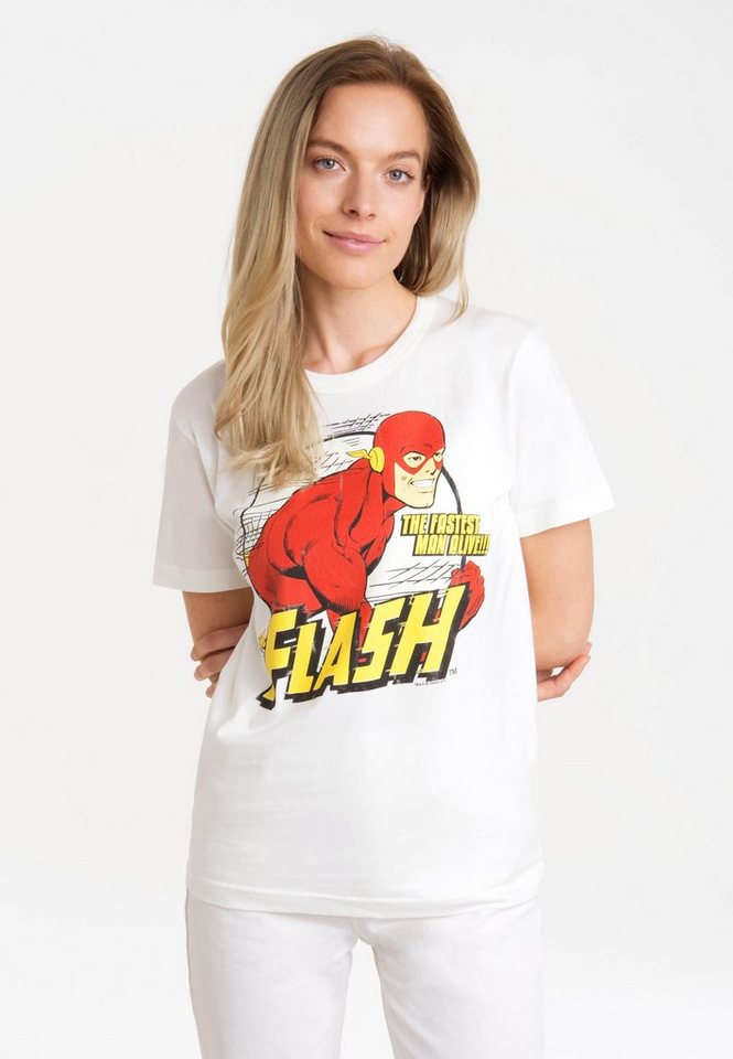 LOGOSHIRT T-Shirt DC Comics - Flash, Fastest Man Alive mit lizenziertem Print von LOGOSHIRT