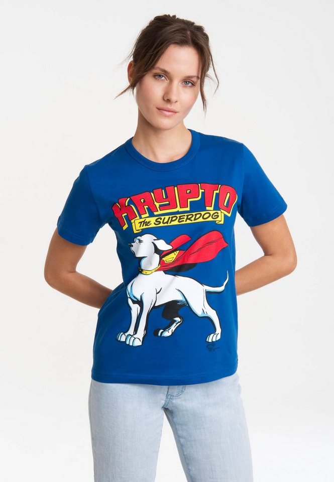 LOGOSHIRT T-Shirt DC Comics – Krypto the Superdog mit lizenziertem Print von LOGOSHIRT