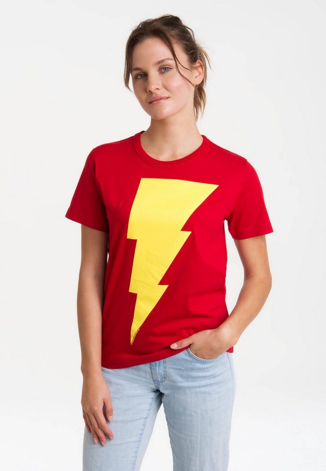 LOGOSHIRT T-Shirt DC Comics - Shazam mit lizenziertem Print von LOGOSHIRT