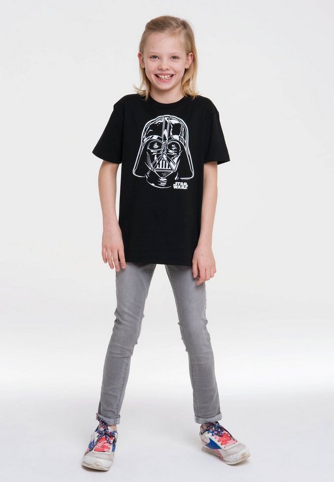 LOGOSHIRT T-Shirt Darth Vader - Portrait mit Darth Vader-Print LOGOSHIRT T-Shirt Darth Vader - Portrait mit Darth Vader-Print von LOGOSHIRT