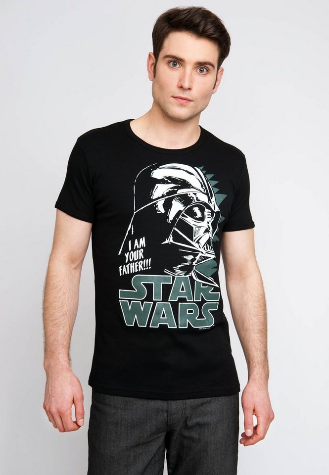 LOGOSHIRT T-Shirt Darth Vader mit markantem Logoprint von LOGOSHIRT
