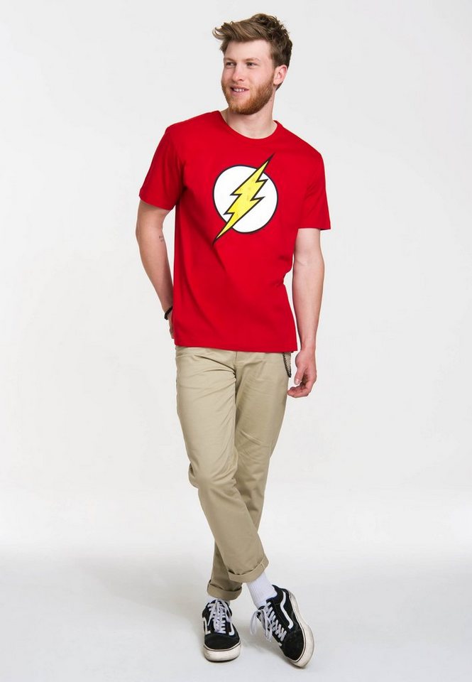 LOGOSHIRT T-Shirt Der Rote Blitz Logo - DC - Flash mit coolem Frontdruck von LOGOSHIRT
