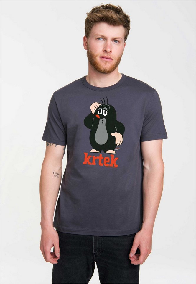 LOGOSHIRT T-Shirt Der kleine Maulwurf Krtek mit coolem Print von LOGOSHIRT