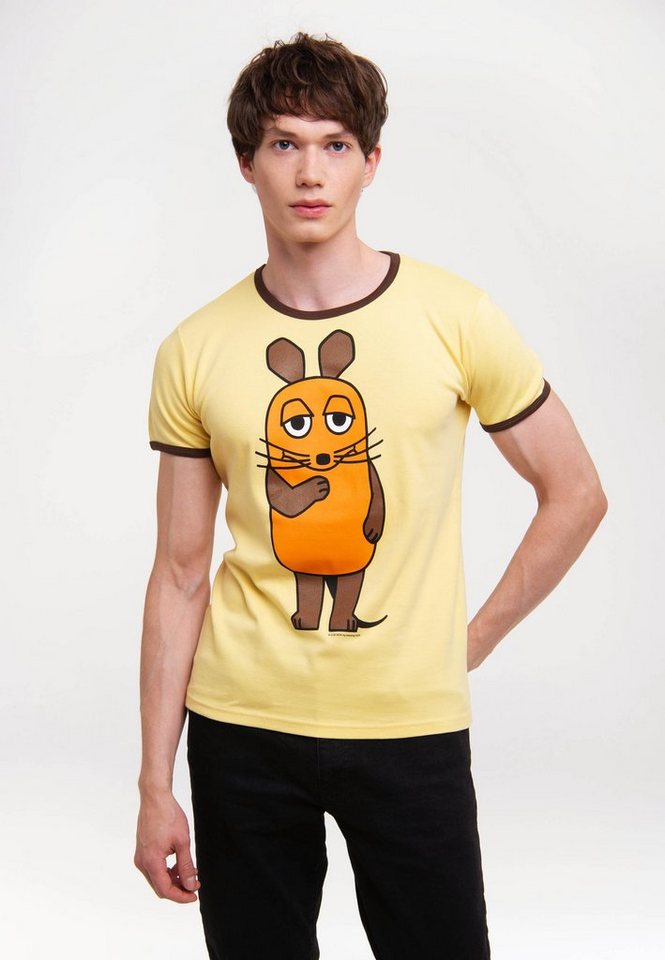 LOGOSHIRT T-Shirt Die Sendung mit der Maus - Die Maus mit lizenziertem Print von LOGOSHIRT