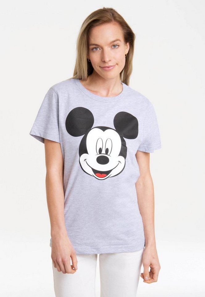 LOGOSHIRT T-Shirt Disney - Mickey Mouse Gesicht mit lizenziertem Print von LOGOSHIRT