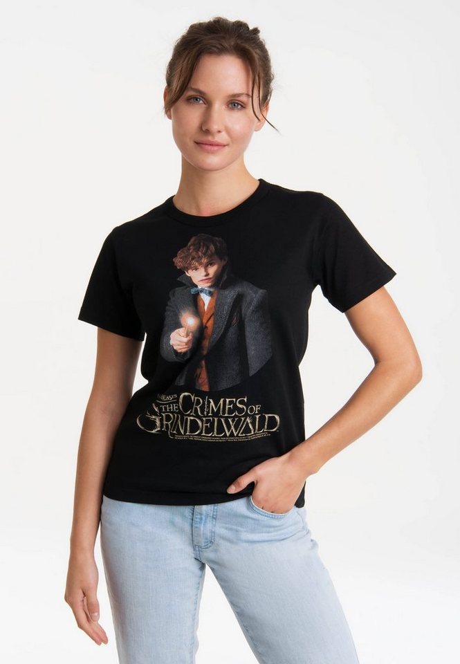 LOGOSHIRT T-Shirt Fantastic Beasts – Newt Scamander mit lizenziertem Print von LOGOSHIRT