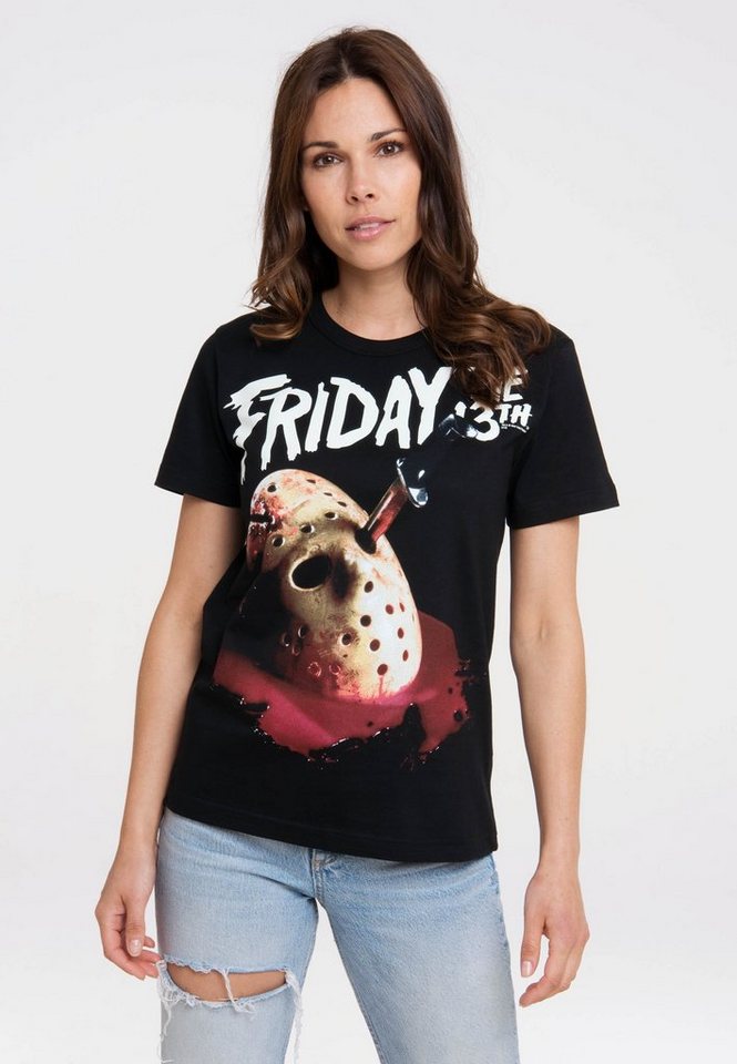 LOGOSHIRT T-Shirt Friday the 13th mit lizenziertem Print von LOGOSHIRT