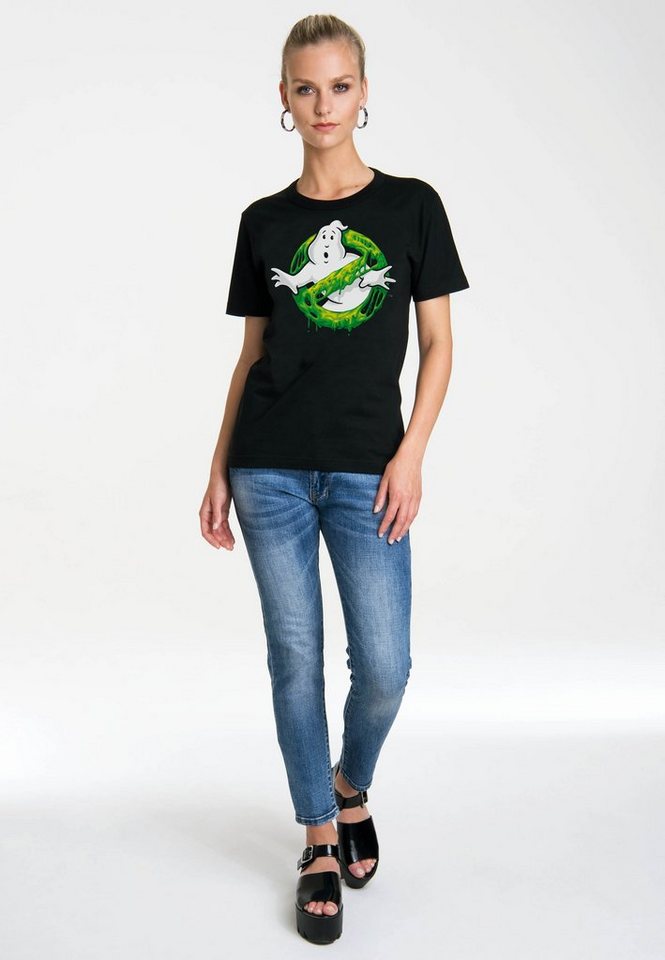 LOGOSHIRT T-Shirt Ghostbusters Slime Logo mit coolem Print von LOGOSHIRT