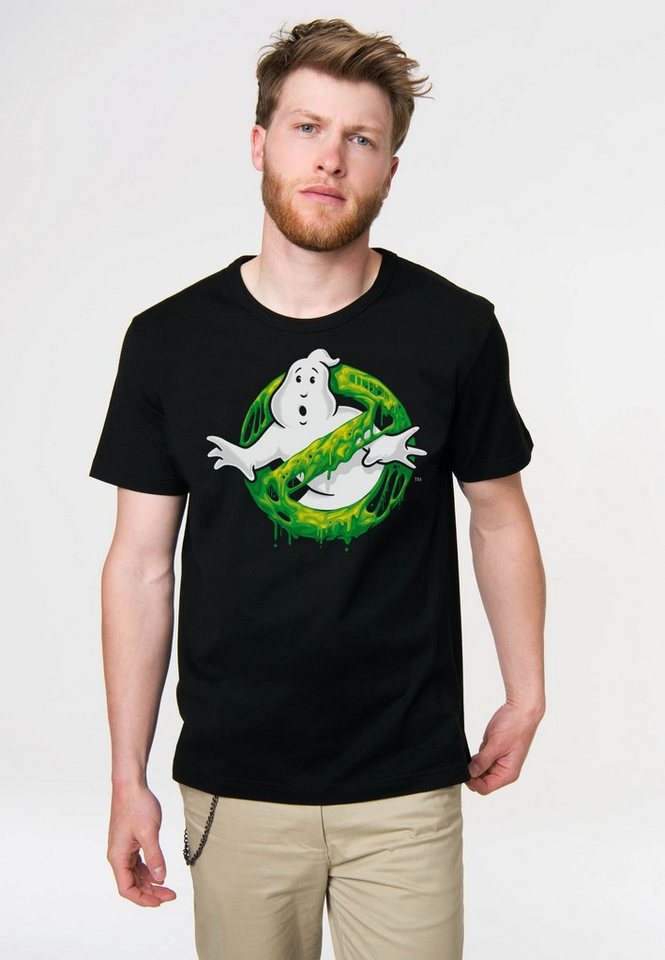 LOGOSHIRT T-Shirt Ghostbusters – Slime Logo mit coolem Print von LOGOSHIRT