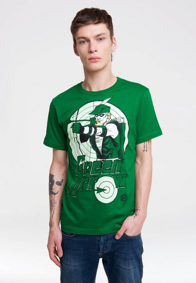 LOGOSHIRT T-Shirt Green Arrow mit coolem Print von LOGOSHIRT