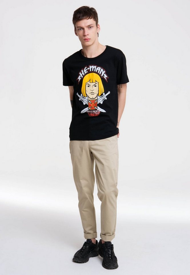 LOGOSHIRT T-Shirt He-Man - Face mit großem Frontprint von LOGOSHIRT