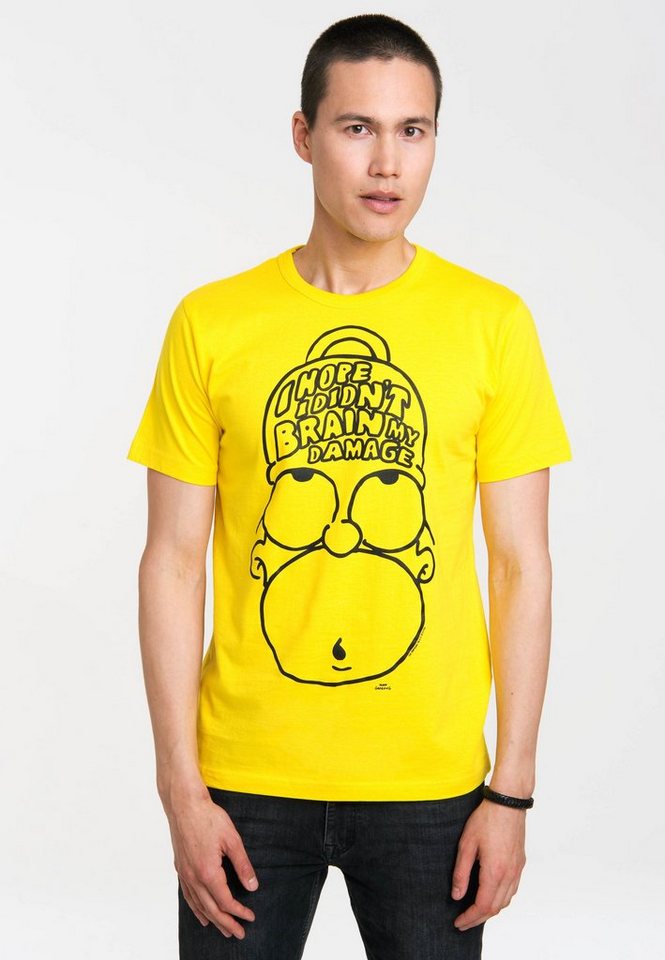 LOGOSHIRT T-Shirt Homer Simpson - The Simpsons mit witzigem Frontdruck von LOGOSHIRT