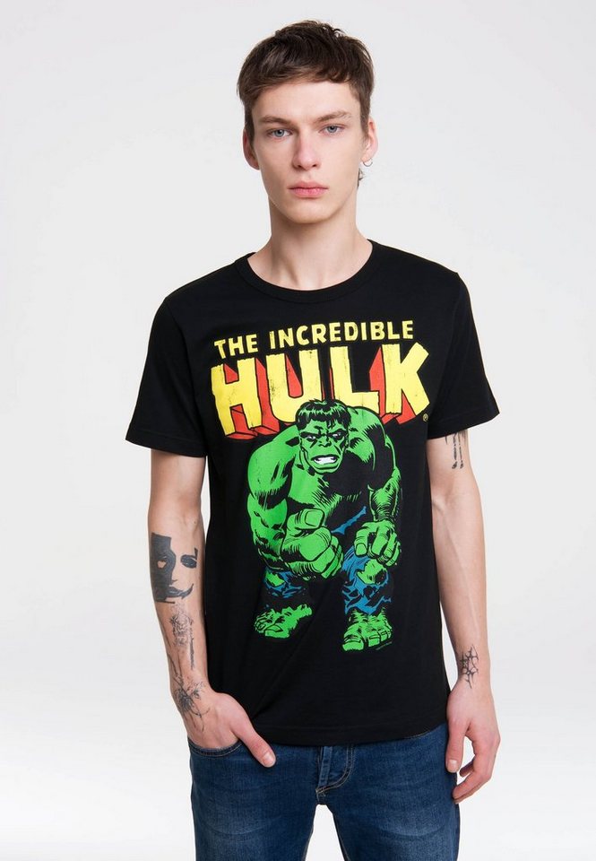 LOGOSHIRT T-Shirt Hulk - Marvel - The Incredible mit coolem Print von LOGOSHIRT