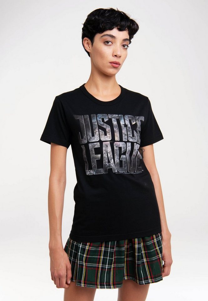 LOGOSHIRT T-Shirt Justice League Movie mit lizenziertem Print von LOGOSHIRT