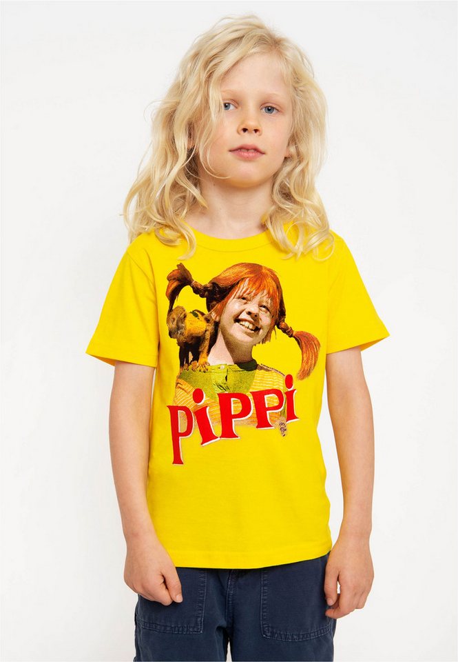 LOGOSHIRT T-Shirt Langstrumpf & Herr Nilsson mit lizenziertem Print von LOGOSHIRT