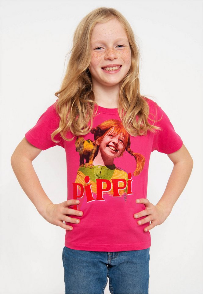 LOGOSHIRT T-Shirt Langstrumpf & Herr Nilsson mit lizenziertem Print von LOGOSHIRT